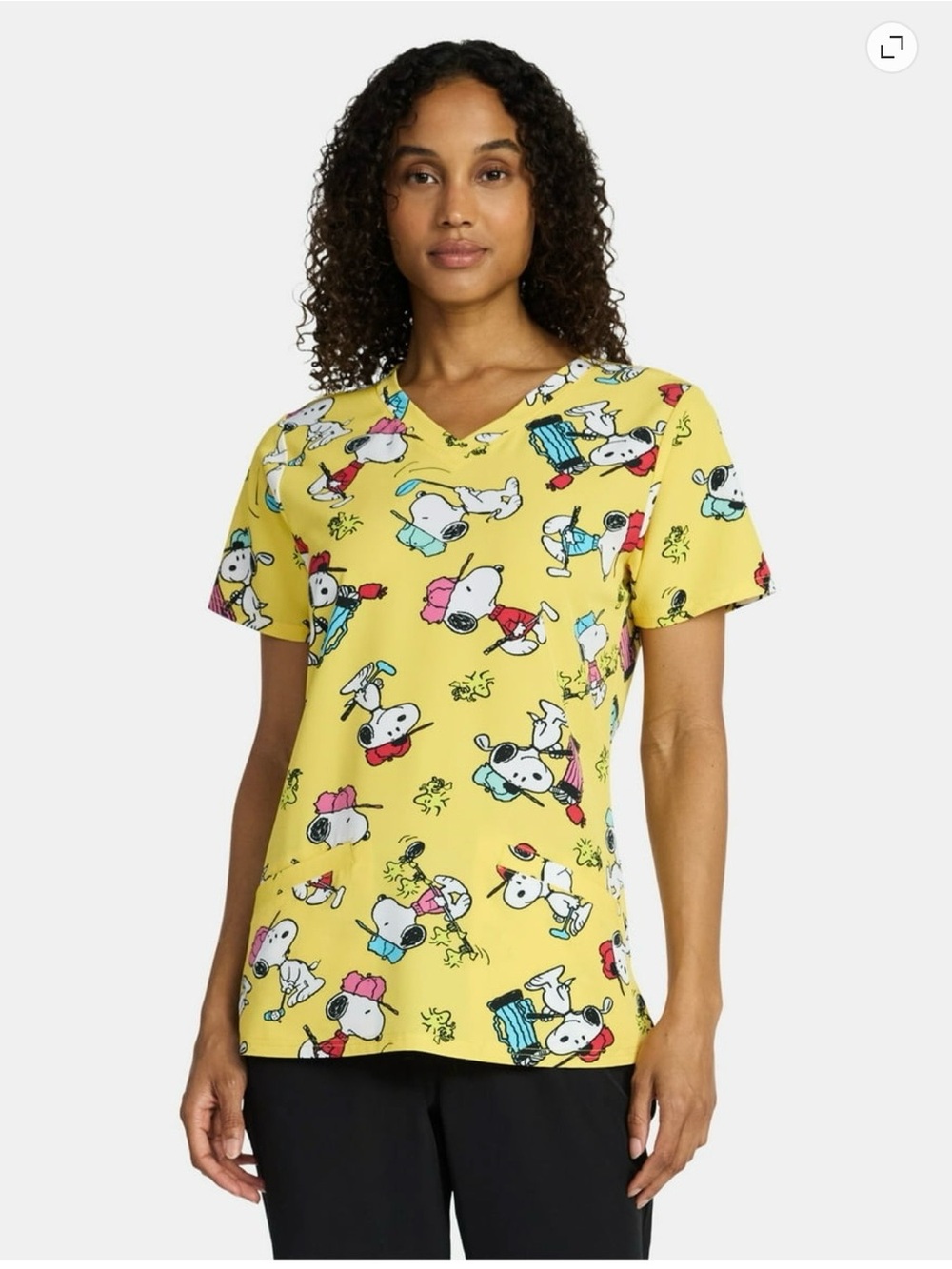 NWT womens Peanuts Snoopy Scrub top!